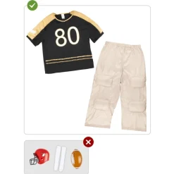 Funidelia Disfraces|Halloween*Disfraz de fútbol americano musculoso para hombre L