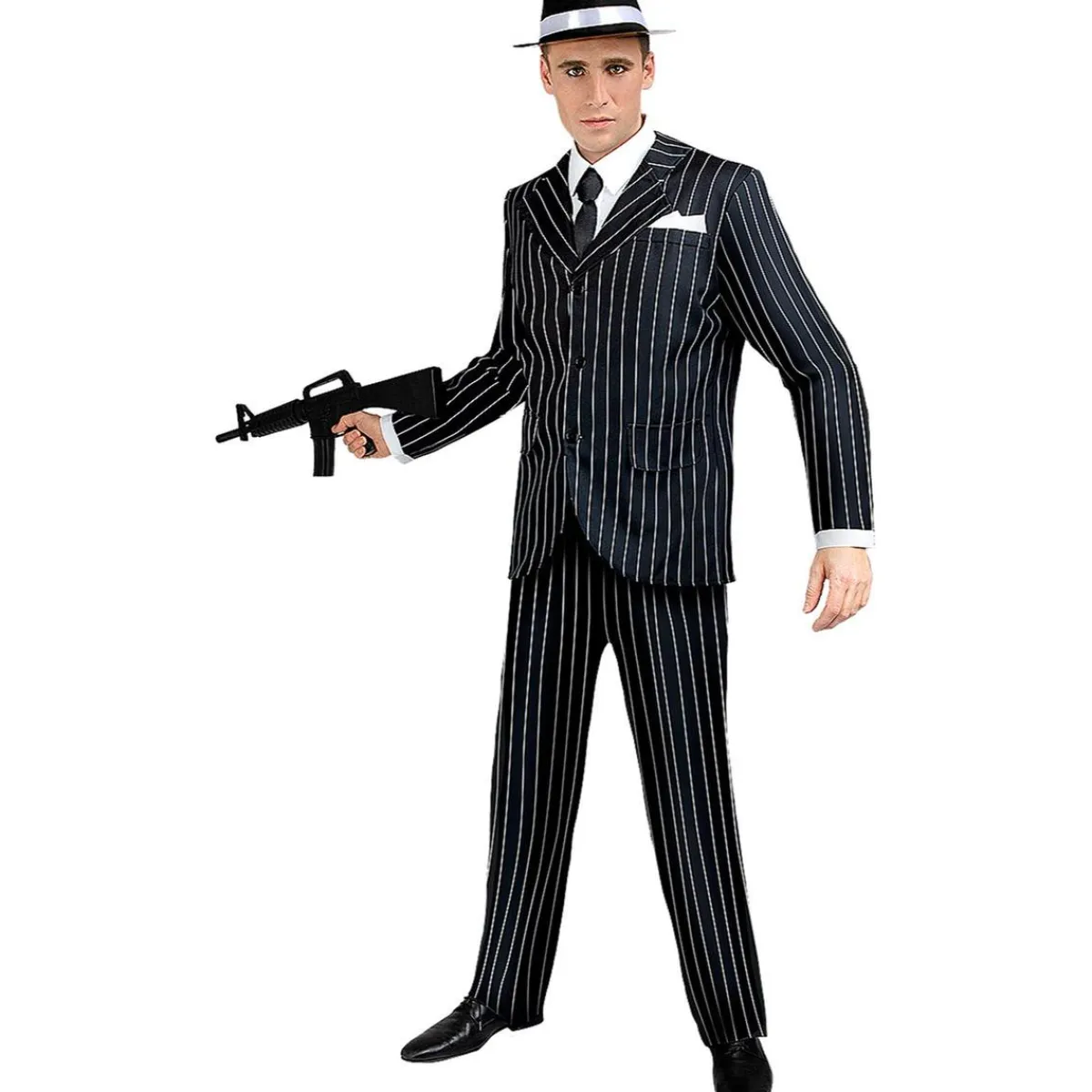 Funidelia Disfraces|Halloween*Disfraz de gangster negro años 20 M