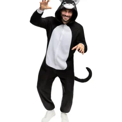 Funidelia Halloween|Disfraces*Disfraz de gato onesie para adulto S-M