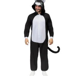 Funidelia Halloween|Disfraces*Disfraz de gato onesie para adulto S-M