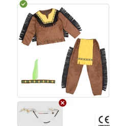 Funidelia Halloween|Disfraces*Disfraz de Indio Deluxe para niño 7-9 años