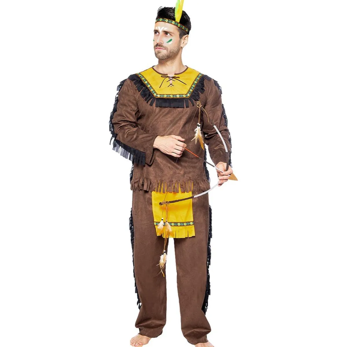 Funidelia Disfraces|Halloween*Disfraz de Indio Deluxe para hombre L