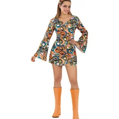 Funidelia Disfraces|Halloween*Disfraz de los Años 70 casual para mujer M-L