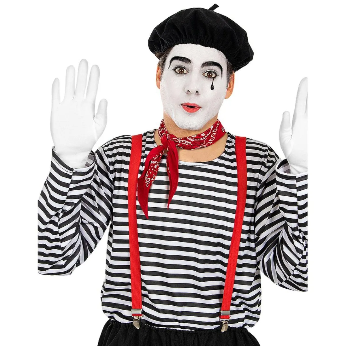 Funidelia Halloween|Disfraces*Disfraz de mimo para hombre L-XL