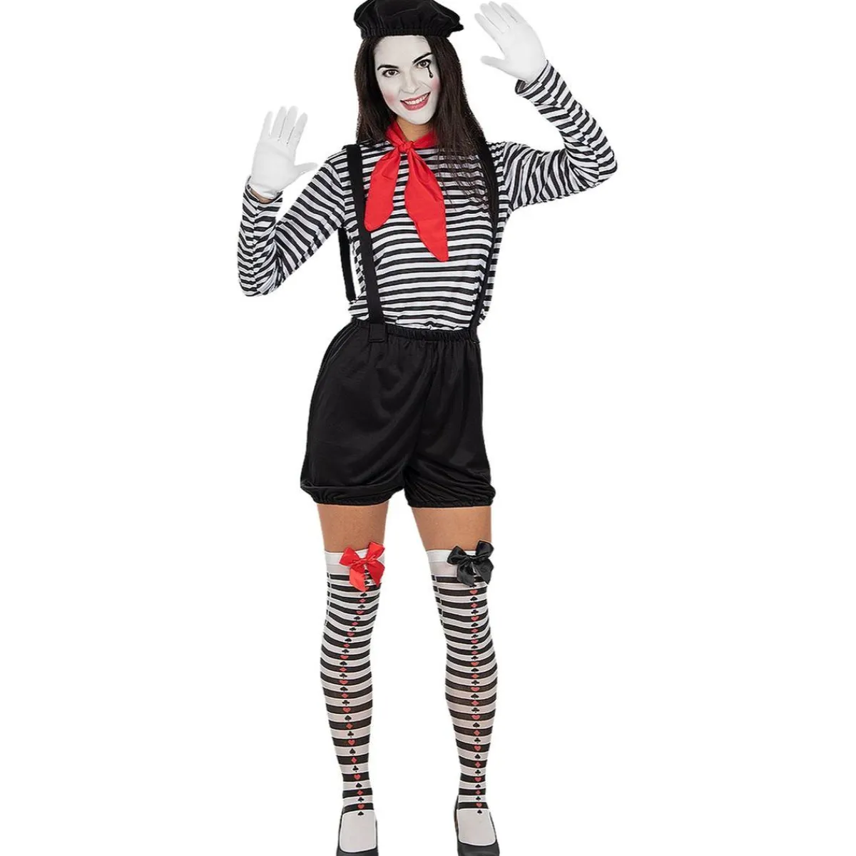 Funidelia Halloween|Disfraces*Disfraz de mimo para mujer L-XL
