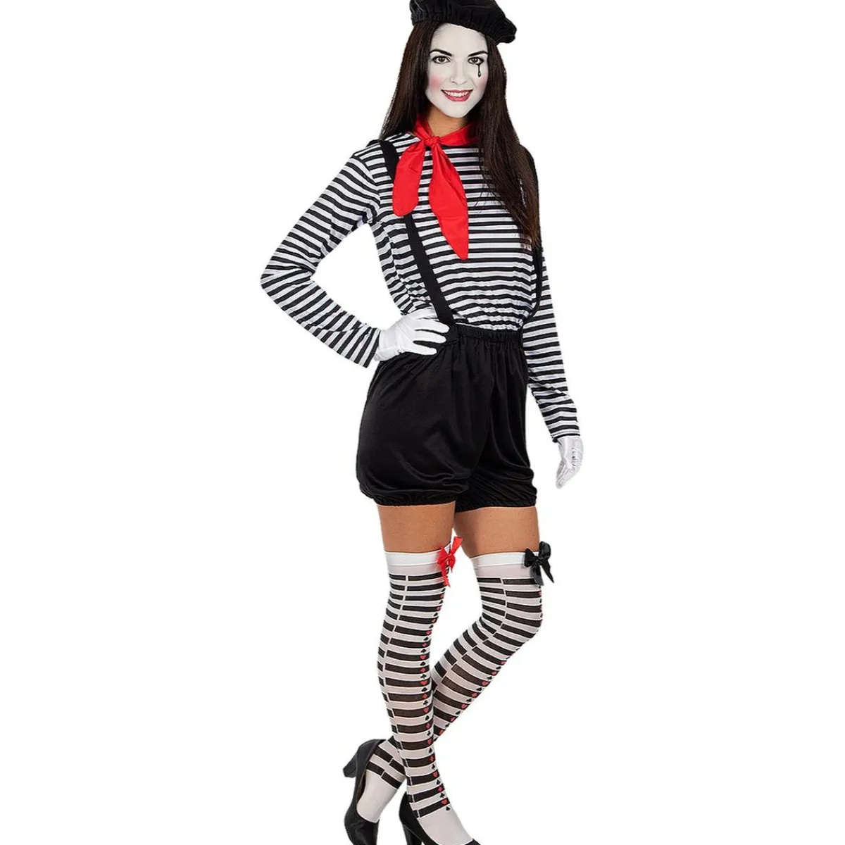 Funidelia Halloween|Disfraces*Disfraz de mimo para mujer L-XL