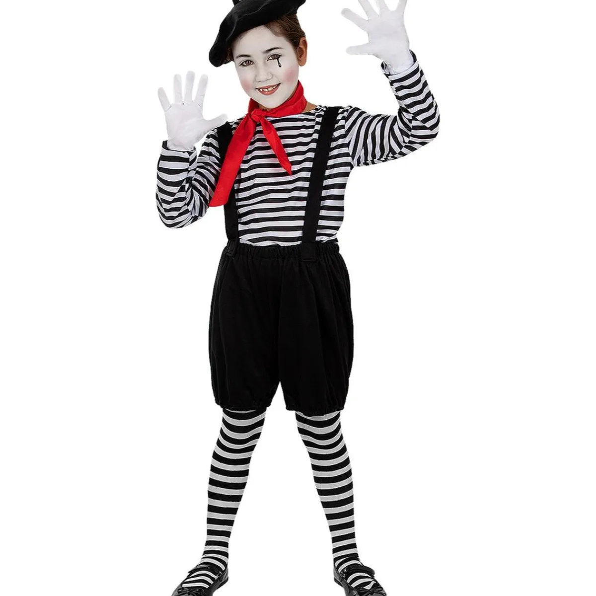 Funidelia Halloween|Disfraces*Disfraz de mimo para niña 5-6 años