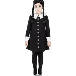 Funidelia Disfraces|Halloween*Disfraz de Miércoles Addams niña 3-4 años