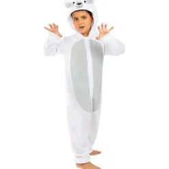 Funidelia Halloween|Disfraces*Disfraz de oso polar onesie para niños 5-6 años