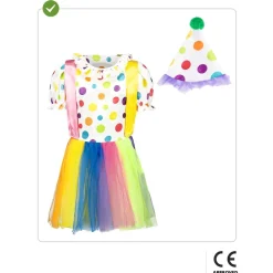 Funidelia Halloween|Disfraces*Disfraz de payasa para niña 10-12 años