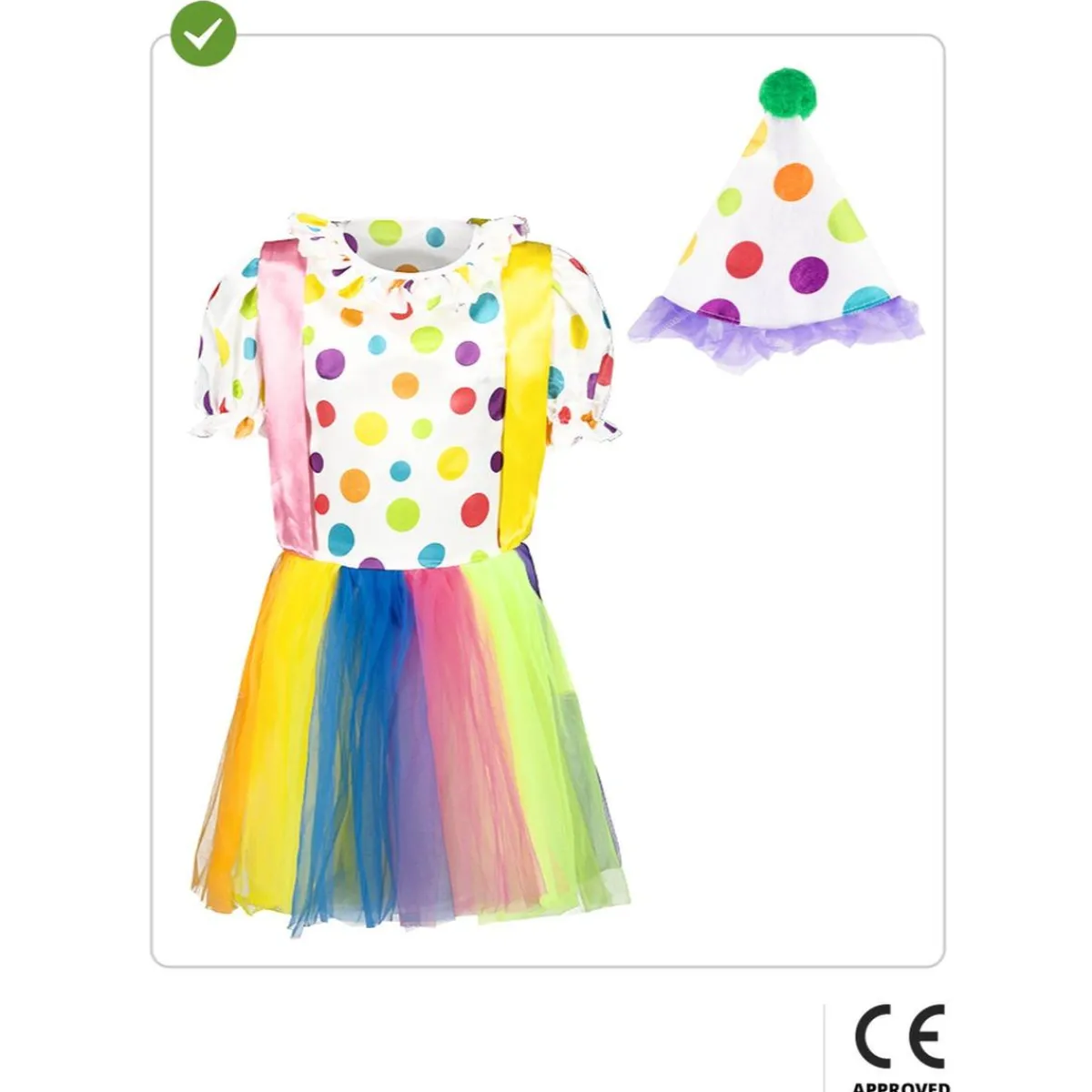 Funidelia Halloween|Disfraces*Disfraz de payasa para niña 10-12 años