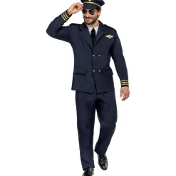 Funidelia Halloween|Disfraces*Disfraz de piloto de aviones para hombre L