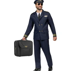 Funidelia Halloween|Disfraces*Disfraz de piloto de aviones para hombre L