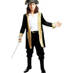 Funidelia Disfraces|Halloween*Disfraz de pirata deluxe para hombre - Colección colonial XL