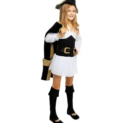 Funidelia Disfraces|Halloween*Disfraz de pirata deluxe para niña- Colección colonial 3-4 años