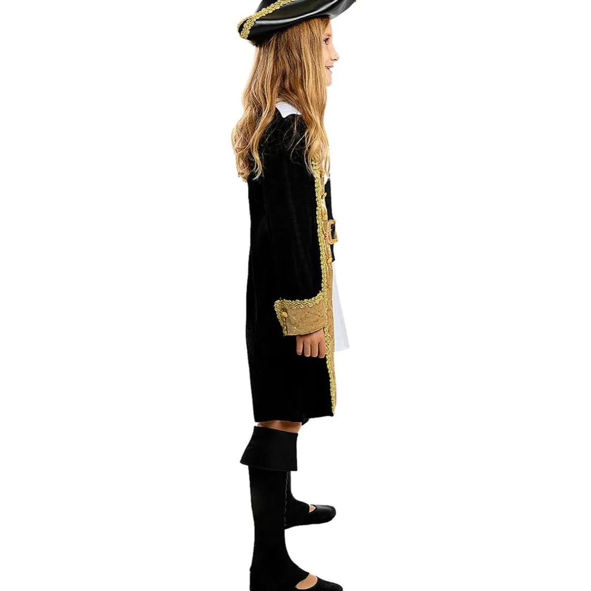 Funidelia Disfraces|Halloween*Disfraz de pirata deluxe para niña- Colección colonial 3-4 años