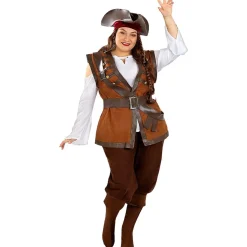 Funidelia Disfraces|Halloween*Disfraz de pirata para mujer- Colección Caribe L