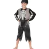 BIZAK Disfraces|Halloween*Disfraz de pirata Skeleton para niño, color negro