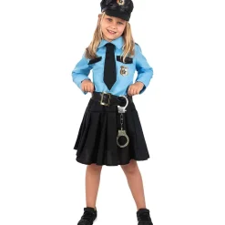 Funidelia Disfraces|Halloween*Disfraz de policía azul niña 10-12 años