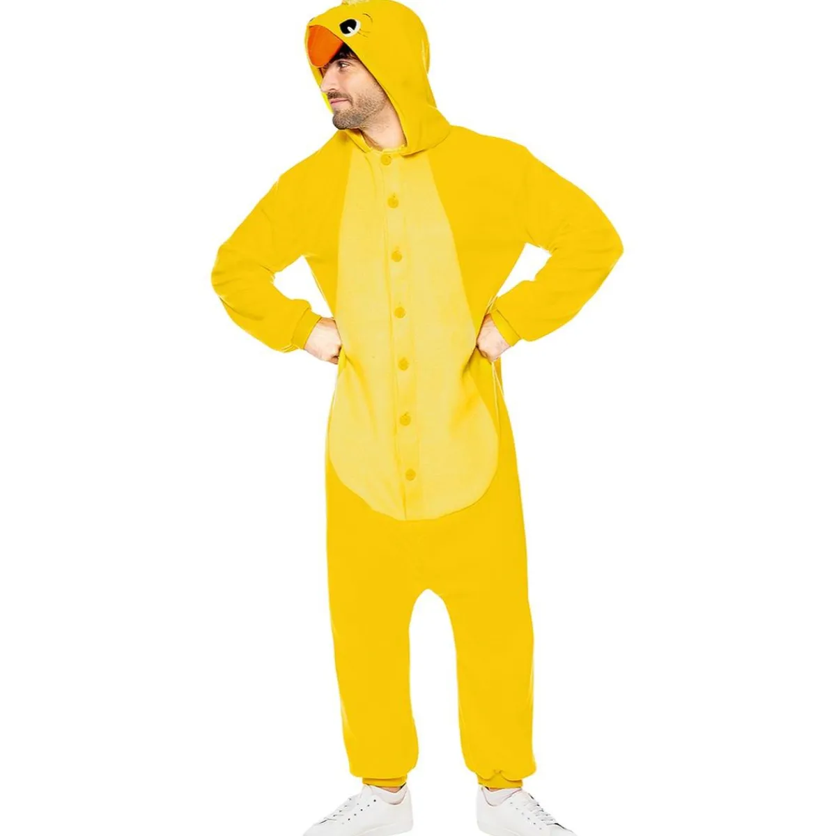 Funidelia Halloween|Disfraces*Disfraz de pollito onesie para adulto S-M