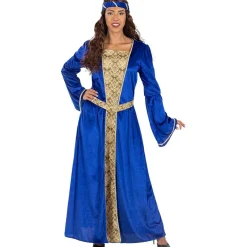 Funidelia Disfraces|Halloween*Disfraz de princesa medieval azul para mujer L