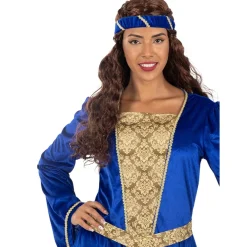 Funidelia Disfraces|Halloween*Disfraz de princesa medieval azul para mujer L