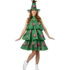 Funidelia Halloween*Disfraz de árbol de Navidad mujer talla única