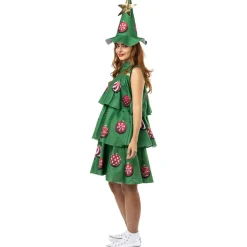 Funidelia Halloween*Disfraz de árbol de Navidad mujer talla única