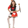 Funidelia Halloween|Disfraces*Disfraz de Reina de corazones para niña 7-9 años