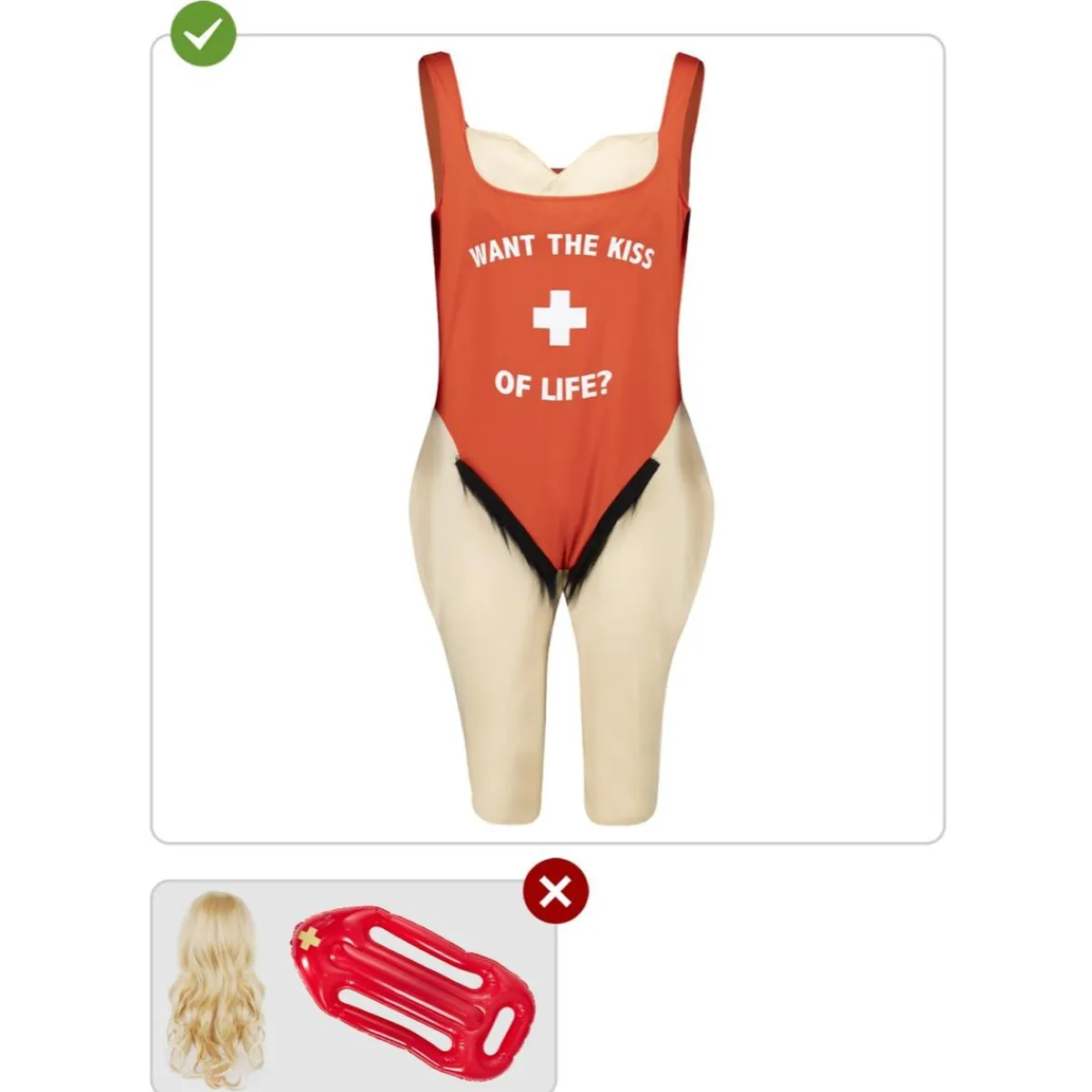 Funidelia Halloween|Disfraces*Disfraz de socorrista para hombre S-M