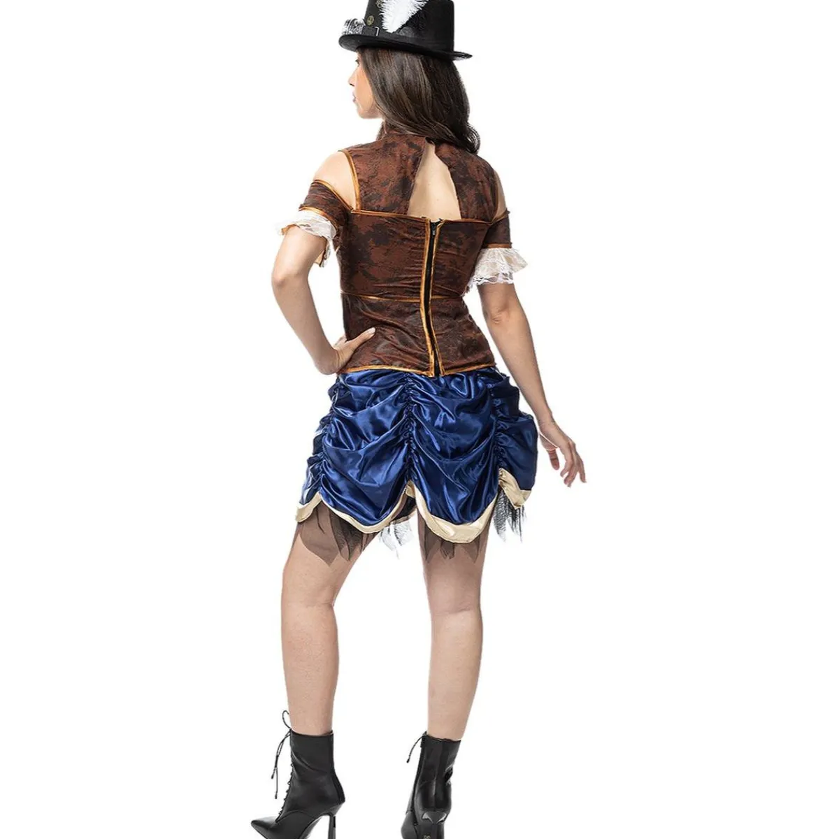 Funidelia Halloween|Disfraces*Disfraz de Steampunk corto para mujer S