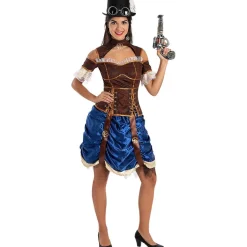 Funidelia Halloween|Disfraces*Disfraz de Steampunk corto para mujer M