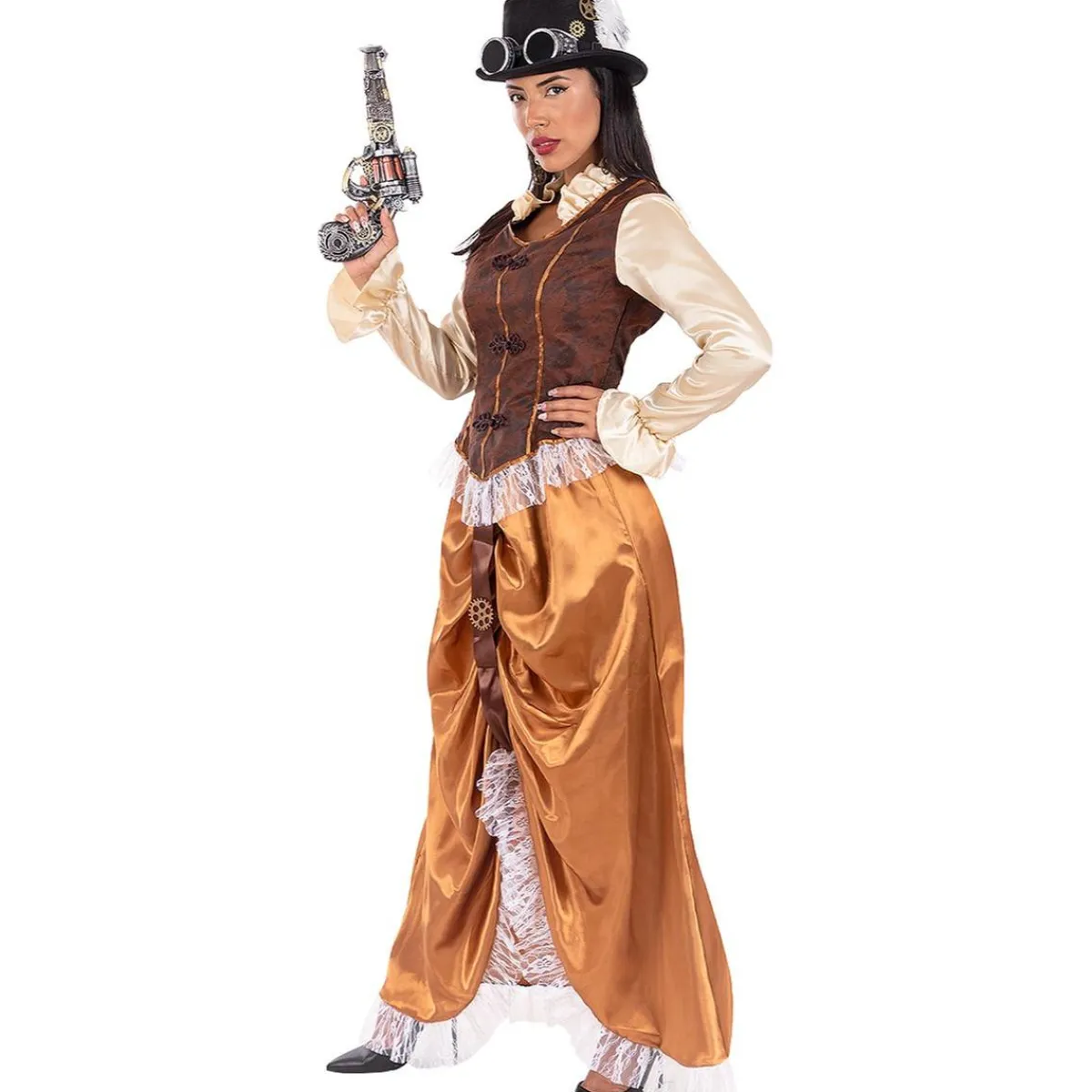 Funidelia Disfraces|Halloween*Disfraz de Steampunk largo para mujer XL