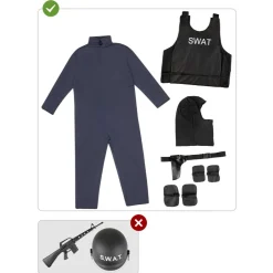 Funidelia Disfraces|Halloween*Disfraz de SWAT para hombre L