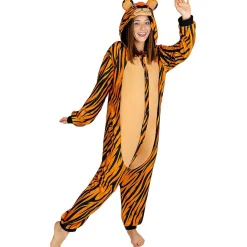 Funidelia Halloween|Disfraces*Disfraz de tigre onesie para adulto L-XL