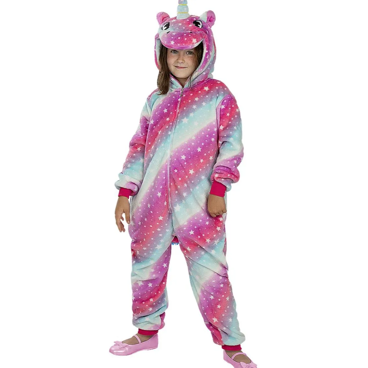 Funidelia Halloween|Disfraces*Disfraz de unicornio multicolor onesie para niños 10-12 años