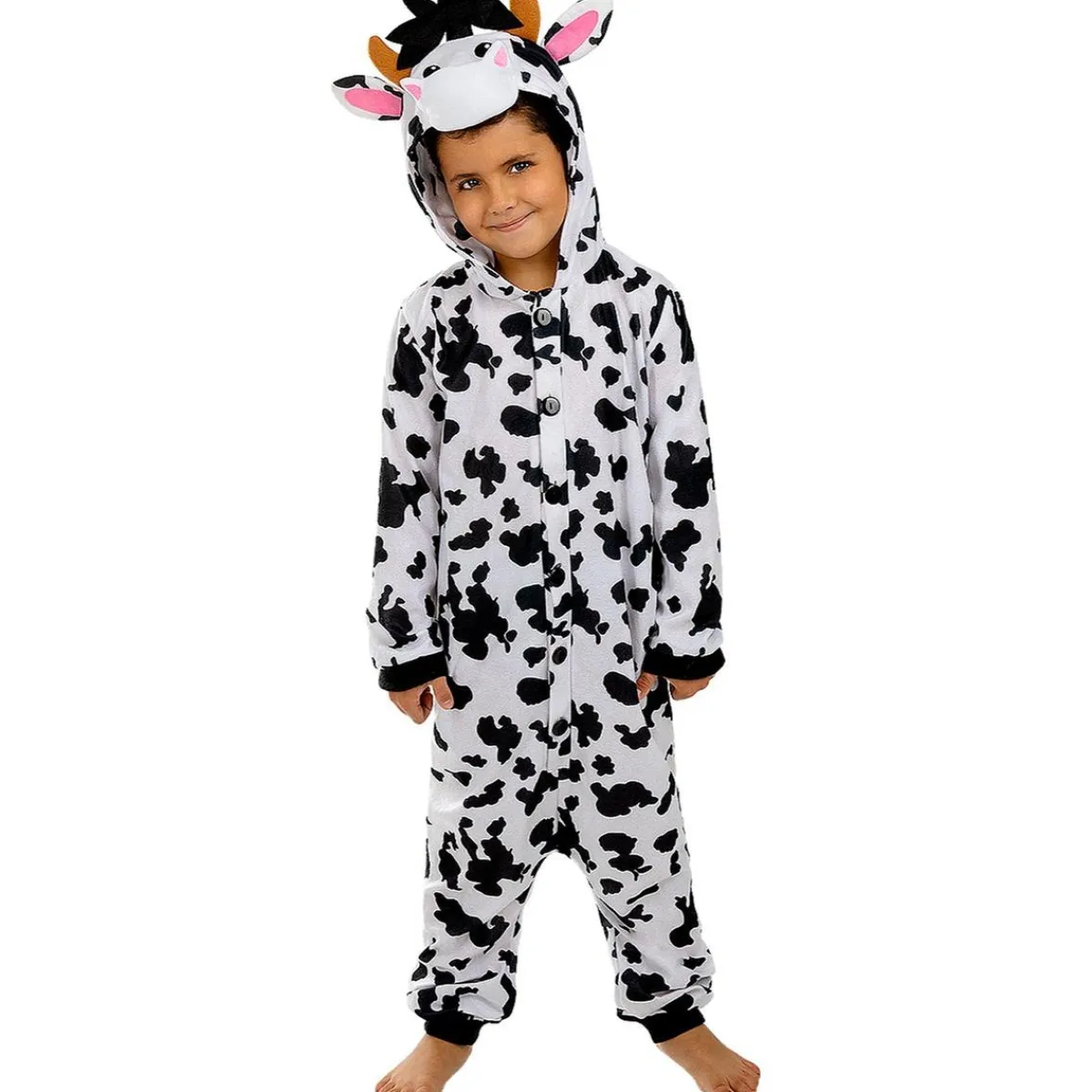 Funidelia Halloween|Disfraces*Disfraz de vaca onesie para niños 7-9 años