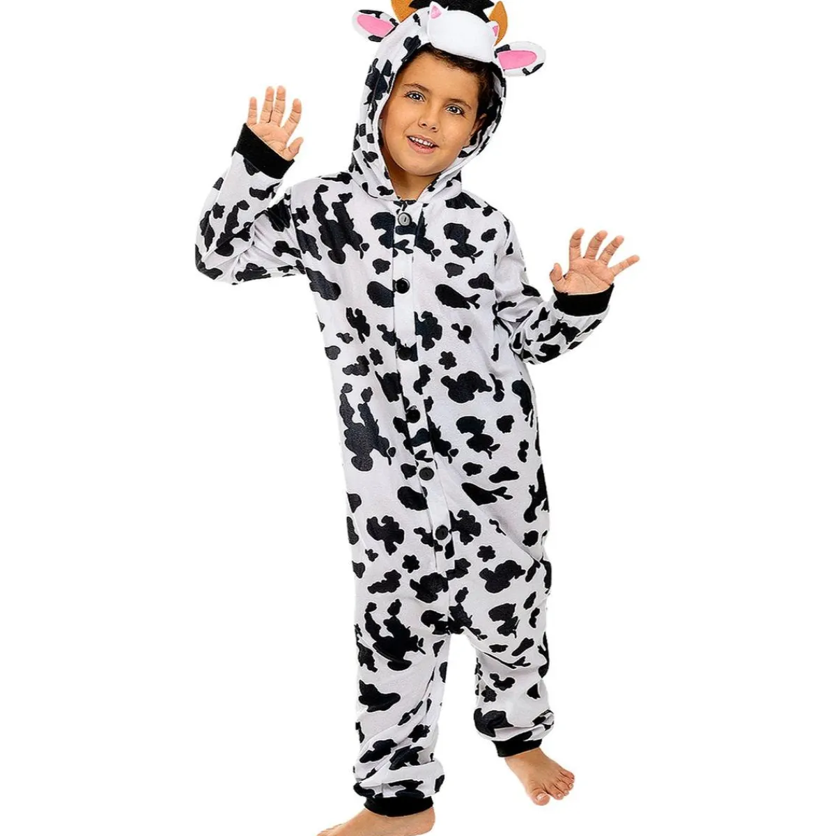 Funidelia Halloween|Disfraces*Disfraz de vaca onesie para niños 7-9 años