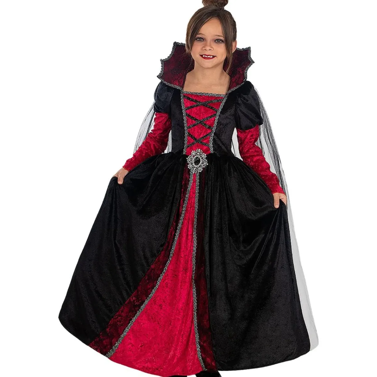 Funidelia Disfraces|Halloween*Disfraz de vampiresa deluxe niña 10-12 años