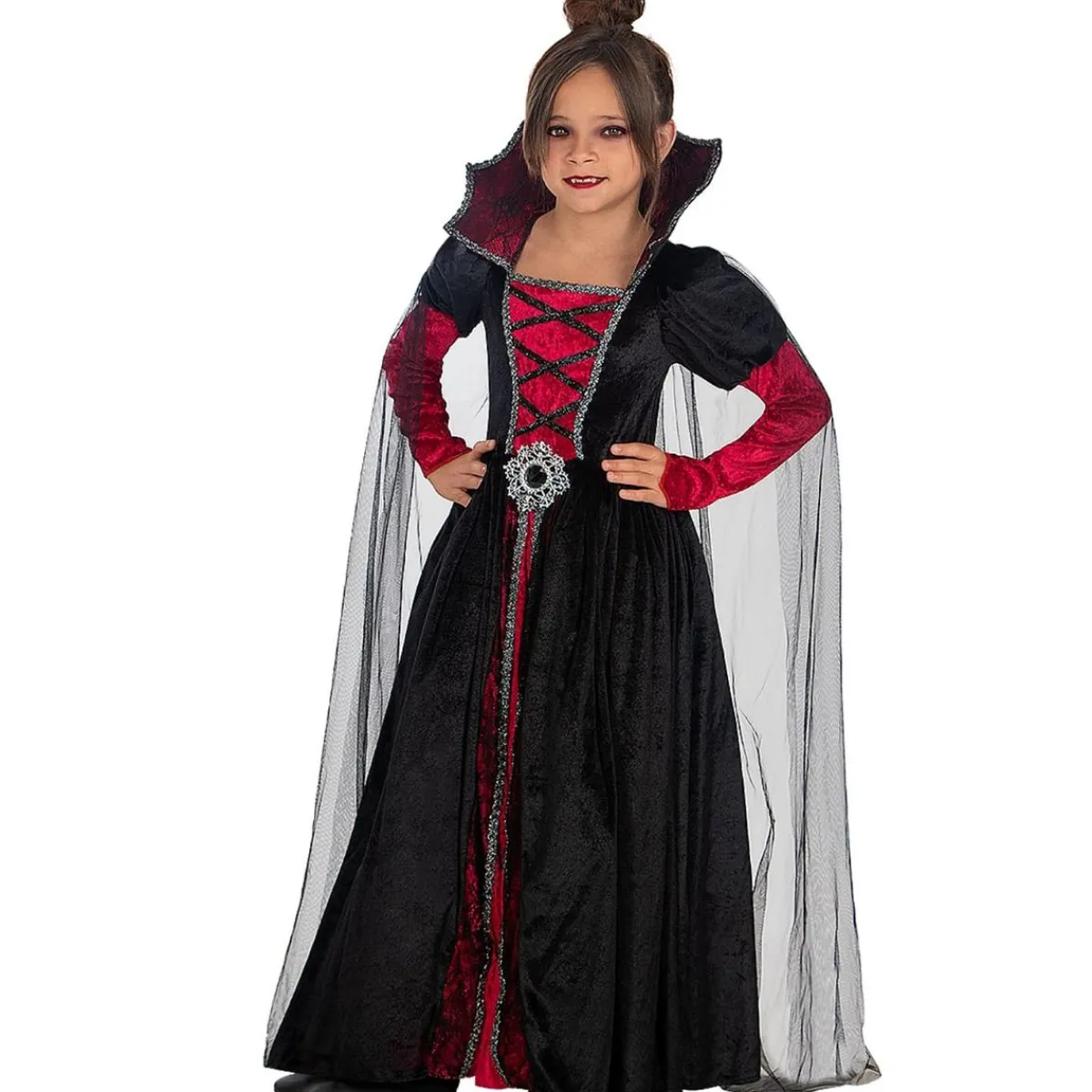 Funidelia Disfraces|Halloween*Disfraz de vampiresa deluxe niña 10-12 años