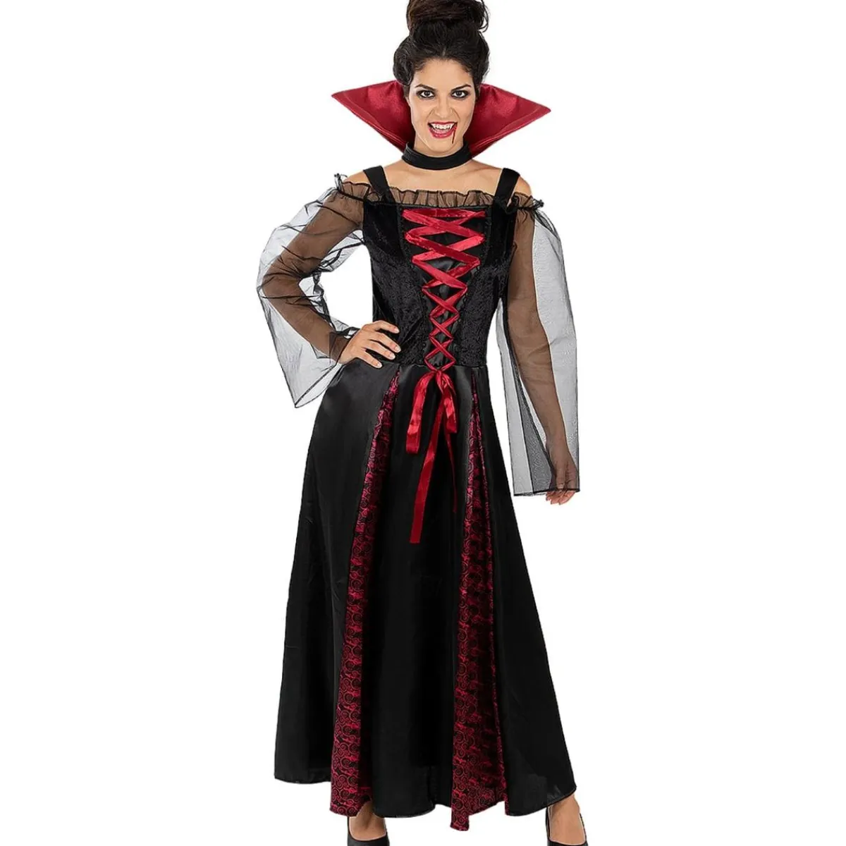 Funidelia Halloween|Disfraces*Disfraz de vampiresa mujer XS