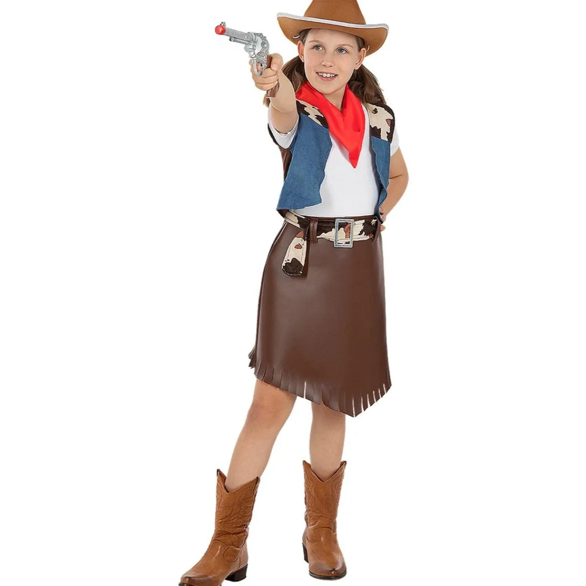 Funidelia Disfraces|Halloween*Disfraz de vaquera para niña 10-12 años
