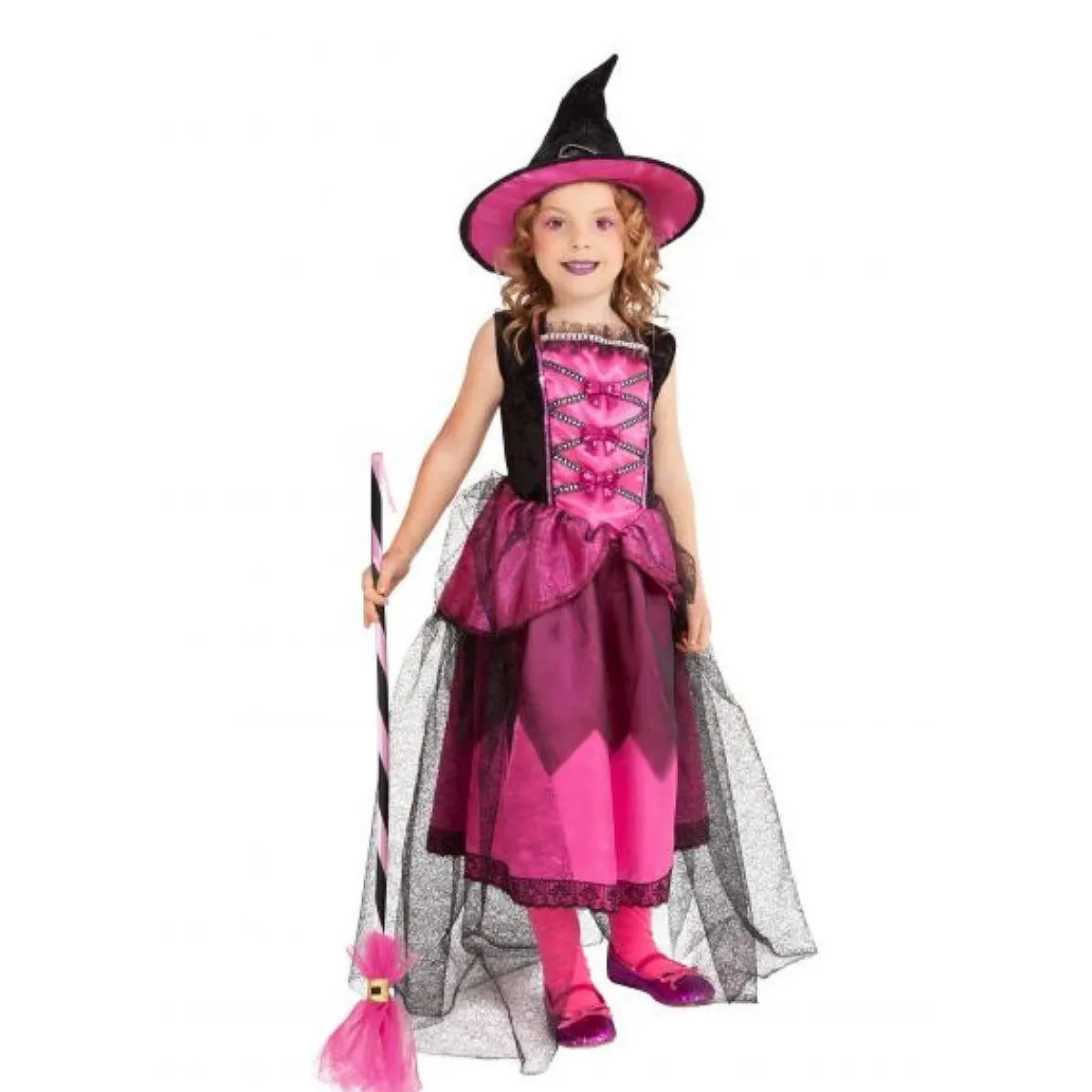 RUBIE'S Disfraces|Halloween*Disfraz infantil - Bruja chic rosa 5-7 años