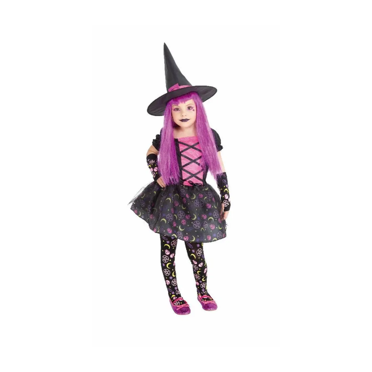 RUBIE'S Disfraces|Halloween*Disfraz infantil - Bruja moonlight rosa 8-10 años