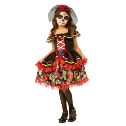 RUBIE'S Disfraces|Halloween*Disfraz Infantil - Catrina con Tocado 5-7 años