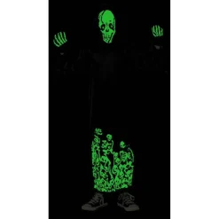 RUBIE'S Disfraces|Halloween*Disfraz infantil - Esqueleto siniestro que brilla en la oscuridad talla L