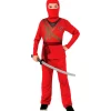 RUBIE'S Disfraces|Halloween*Disfraz Infantil - Ninja Skull Rojo 8-10 años