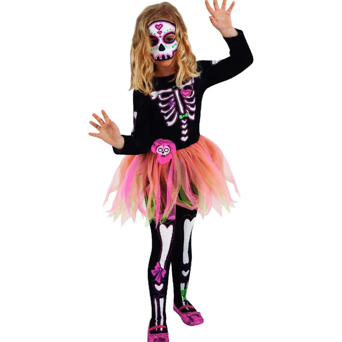 RUBIE'S Disfraces|Halloween*Disfraz Infantil - Sweet Skelita 5-7 años