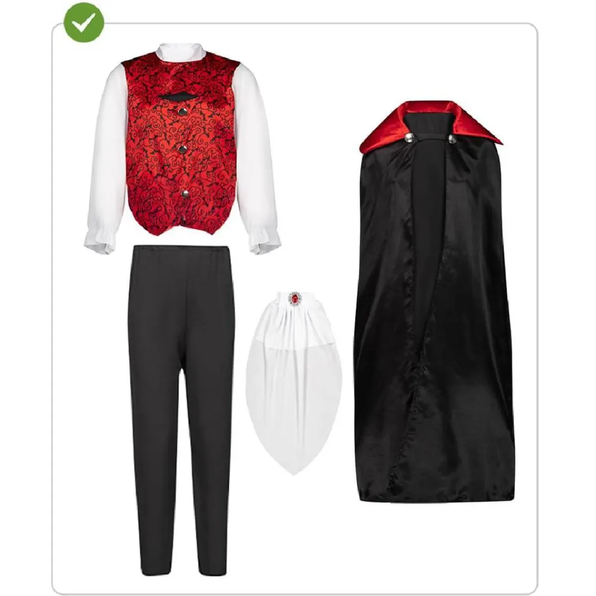 Funidelia Disfraces|Halloween*Disfraz infantil de Conde Drácula (5-6 años)