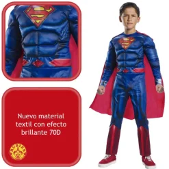 RUBIE'S Disfraces|Halloween*Disfraz infantil Superman Black line 3-4 años